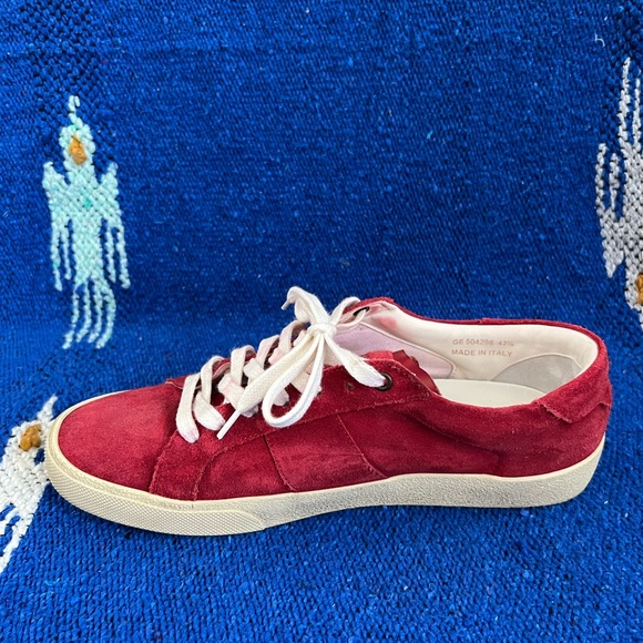 Saint Laurent Court Low Trainers in Red - Picture 4 of 10